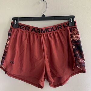 Under Armour Women's Brownish Red Athletic Shorts